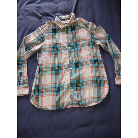 Old Navy Women's Multicolor Plaid Long Sleeve Button Shirt Good Condition Medium - Picture 1 of 4